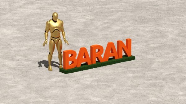 DCL0024.001 - BARAN Letters Decoration (H60cm)